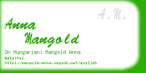 anna mangold business card